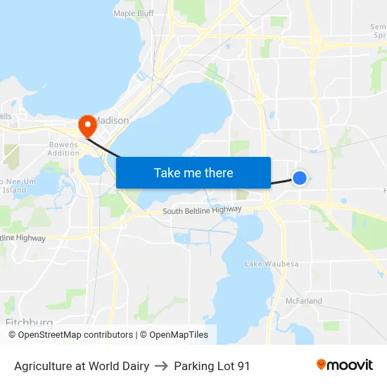 Agriculture at World Dairy to Parking Lot 91 map