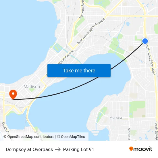 Dempsey at Overpass to Parking Lot 91 map