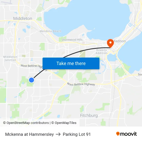 Mckenna at Hammersley to Parking Lot 91 map