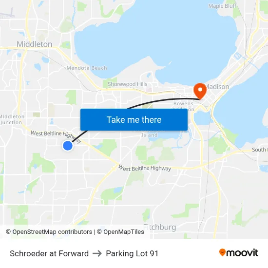 Schroeder at Forward to Parking Lot 91 map