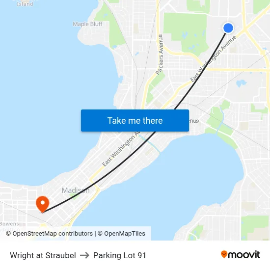 Wright at Straubel to Parking Lot 91 map