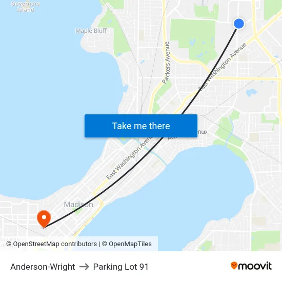 Anderson-Wright to Parking Lot 91 map