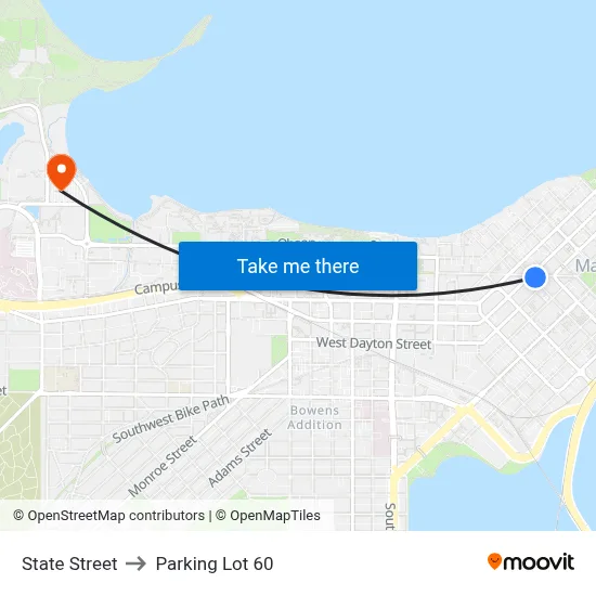 State Street to Parking Lot 60 map