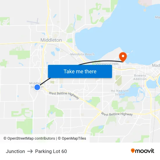 Junction to Parking Lot 60 map