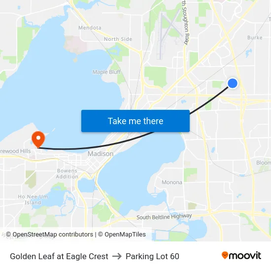 Golden Leaf at Eagle Crest to Parking Lot 60 map
