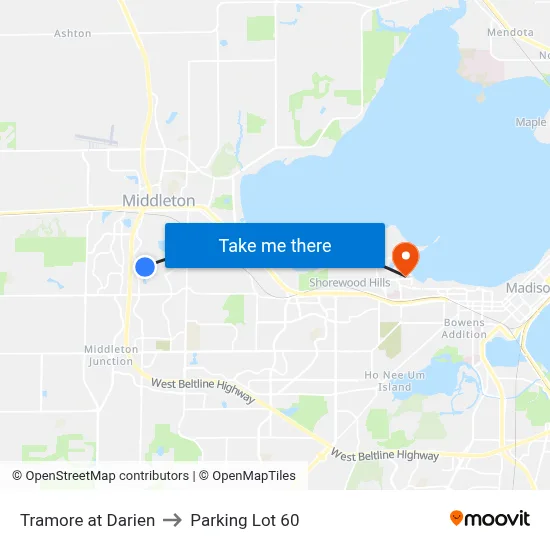 Tramore at Darien to Parking Lot 60 map