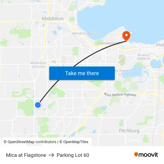 Mica at Flagstone to Parking Lot 60 map