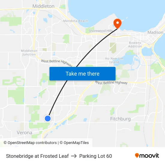 Stonebridge at Frosted Leaf to Parking Lot 60 map