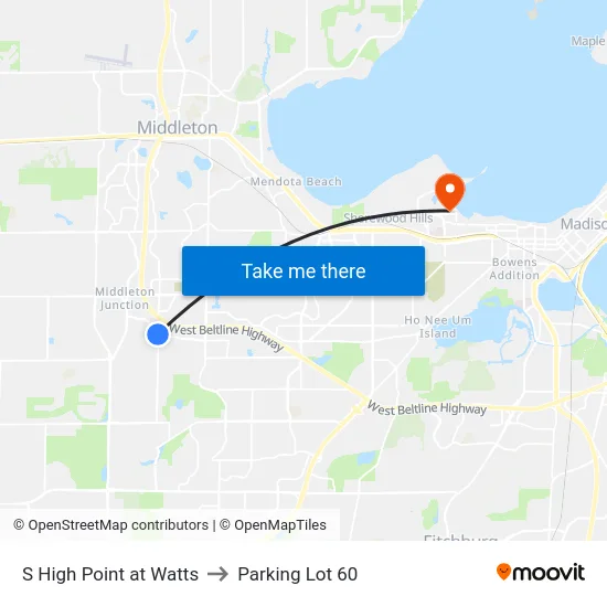 S High Point at Watts to Parking Lot 60 map