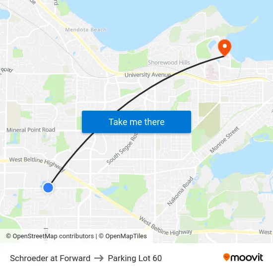 Schroeder at Forward to Parking Lot 60 map