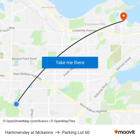 Hammersley at Mckenna to Parking Lot 60 map