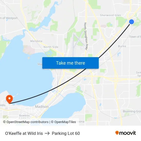 O'Keeffe at Wild Iris to Parking Lot 60 map