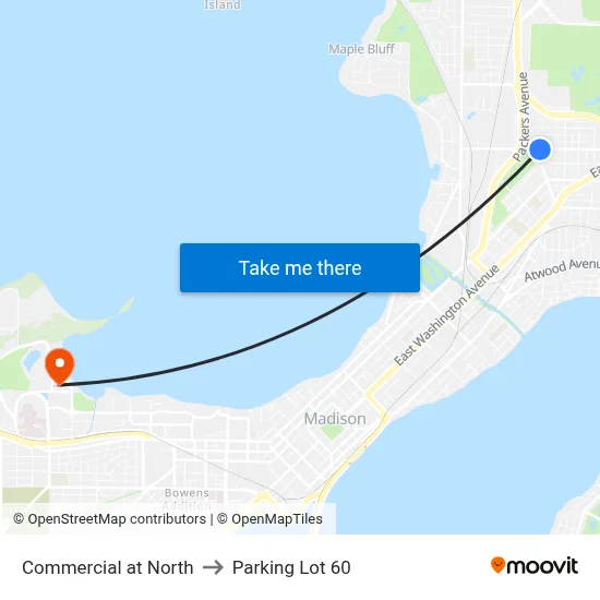 Commercial at North to Parking Lot 60 map