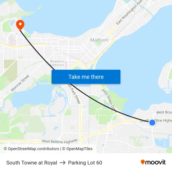 South Towne at Royal to Parking Lot 60 map