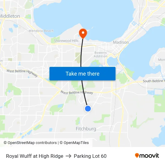 Royal Wulff at High Ridge to Parking Lot 60 map
