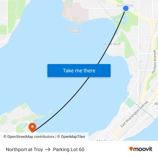 Northport at Troy to Parking Lot 60 map