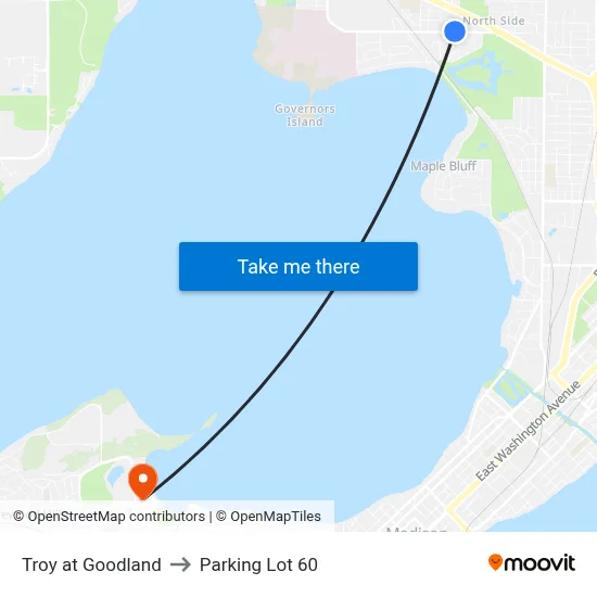 Troy at Goodland to Parking Lot 60 map