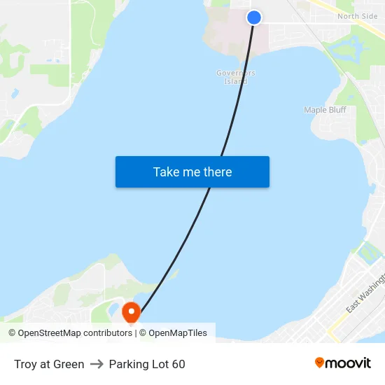 Troy at Green to Parking Lot 60 map
