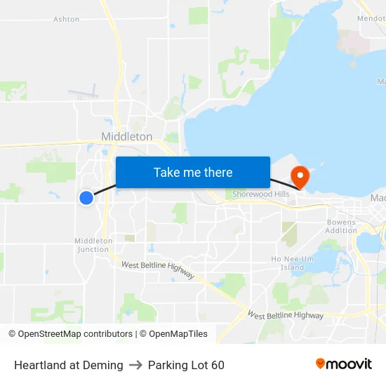 Heartland at Deming to Parking Lot 60 map