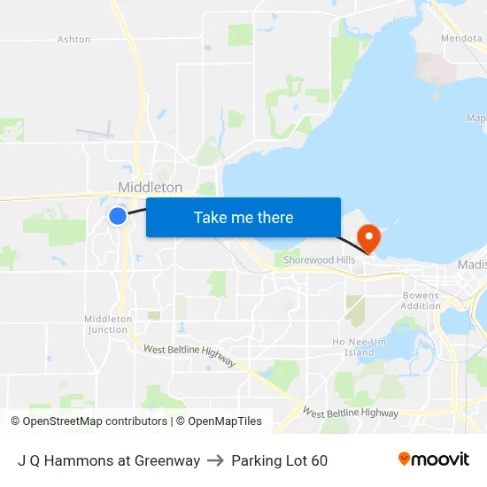 J Q Hammons at Greenway to Parking Lot 60 map