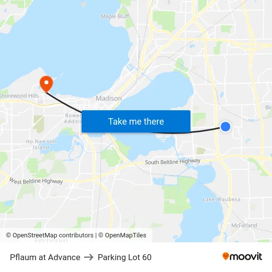 Pflaum at Advance to Parking Lot 60 map
