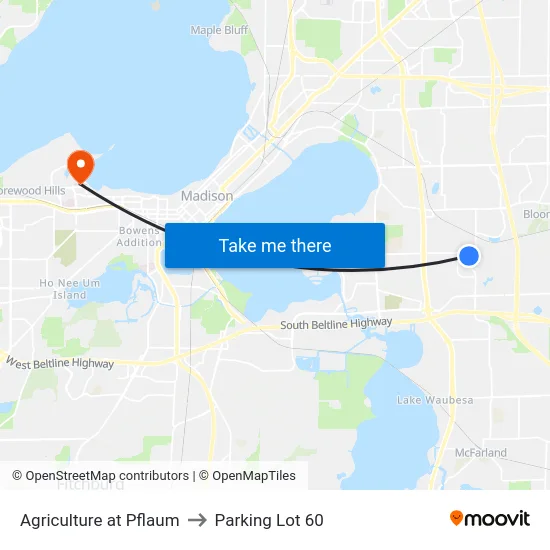 Agriculture at Pflaum to Parking Lot 60 map