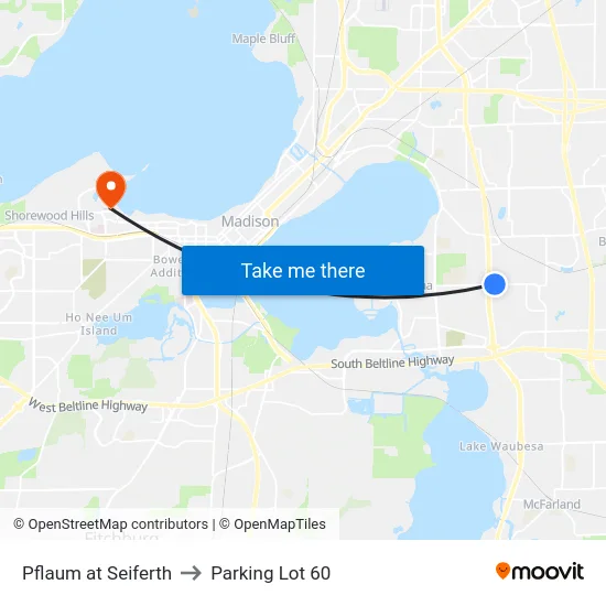 Pflaum at Seiferth to Parking Lot 60 map