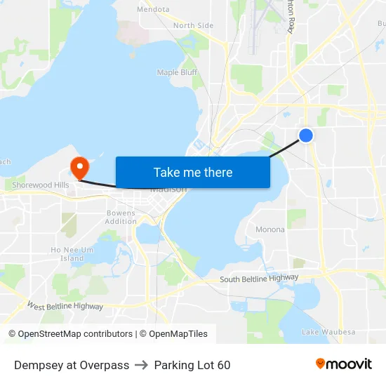 Dempsey at Overpass to Parking Lot 60 map