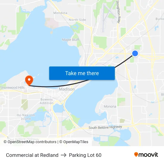 Commercial at Redland to Parking Lot 60 map