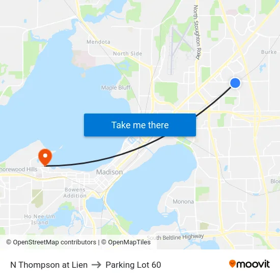 N Thompson at Lien to Parking Lot 60 map