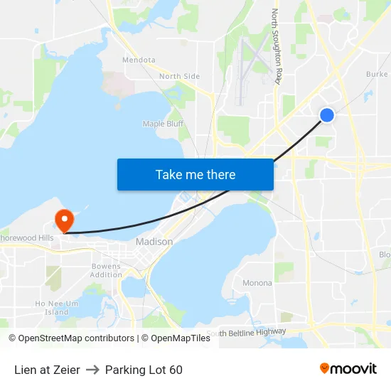 Lien at Zeier to Parking Lot 60 map