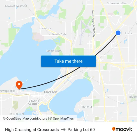 High Crossing at Crossroads to Parking Lot 60 map