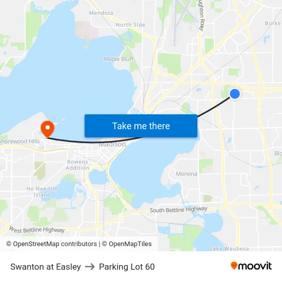 Swanton at Easley to Parking Lot 60 map
