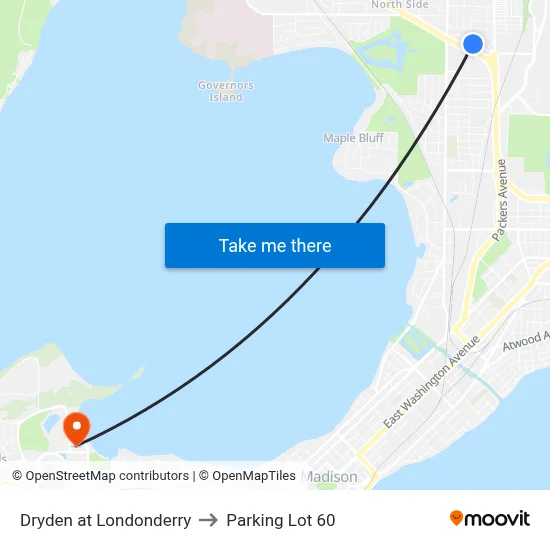 Dryden at Londonderry to Parking Lot 60 map