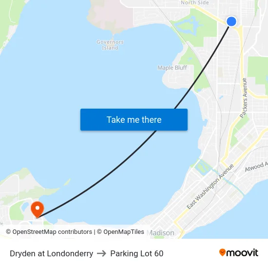 Dryden at Londonderry to Parking Lot 60 map