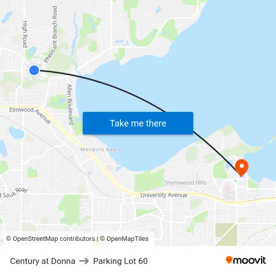 Century at Donna to Parking Lot 60 map