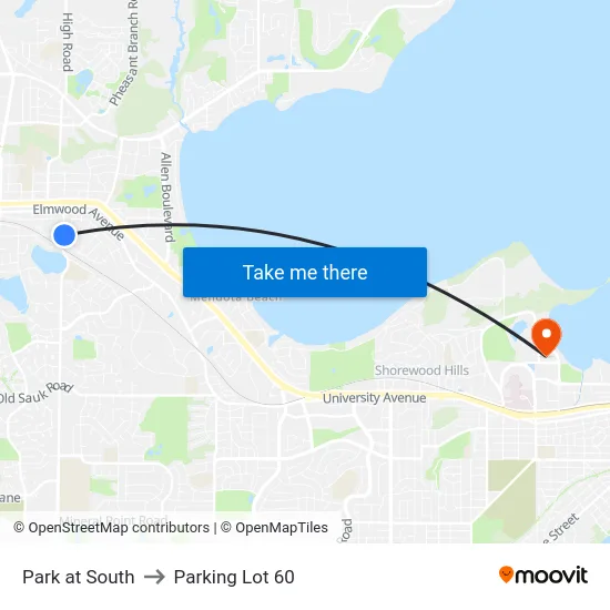 Park at South to Parking Lot 60 map