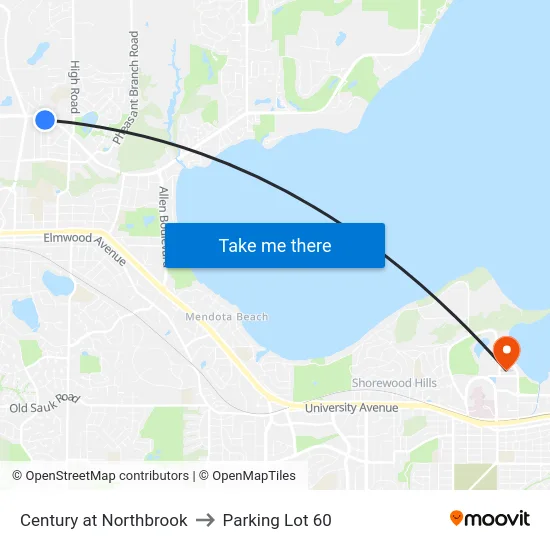 Century at Northbrook to Parking Lot 60 map