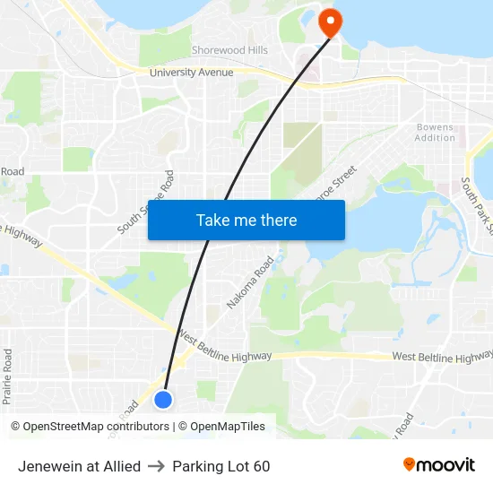 Jenewein at Allied to Parking Lot 60 map