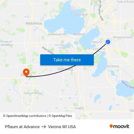 Pflaum at Advance to Verona WI USA map