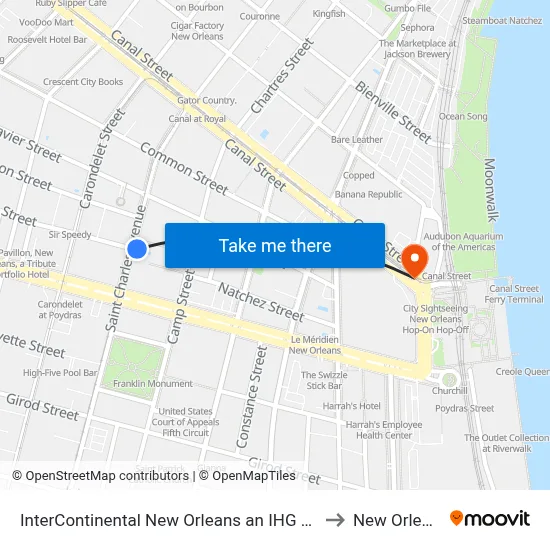 InterContinental New Orleans an IHG Hotel to New Orleans map