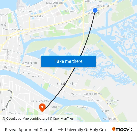 Reveal Apartment Complex to University Of Holy Cross map