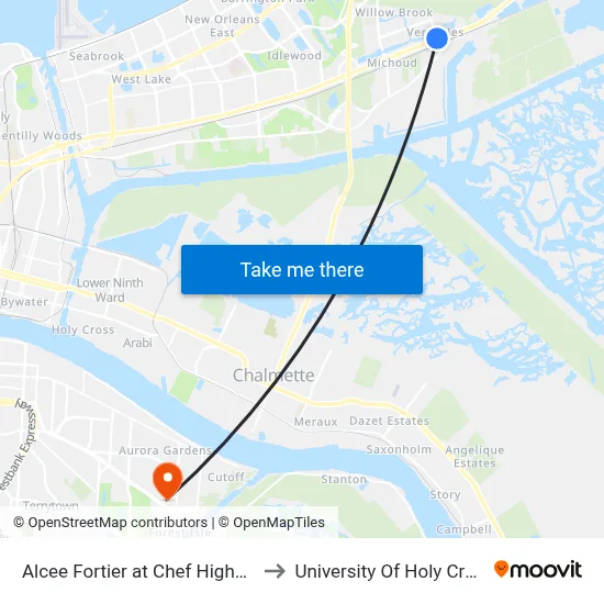 Alcee Fortier at Chef Highway to University Of Holy Cross map