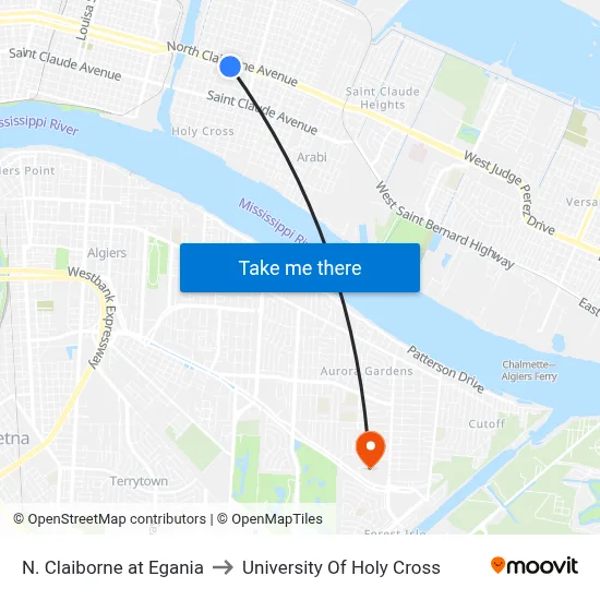 N. Claiborne at Egania to University Of Holy Cross map
