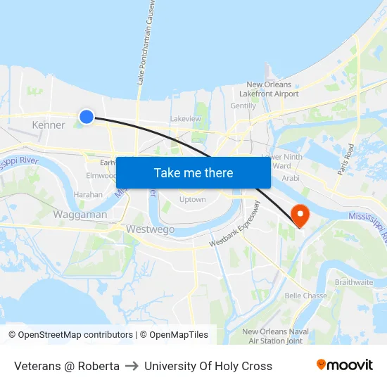 Veterans @ Roberta to University Of Holy Cross map