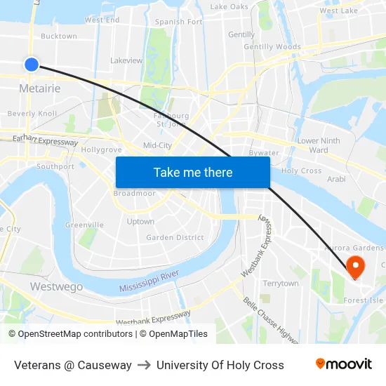 Veterans @ Causeway to University Of Holy Cross map