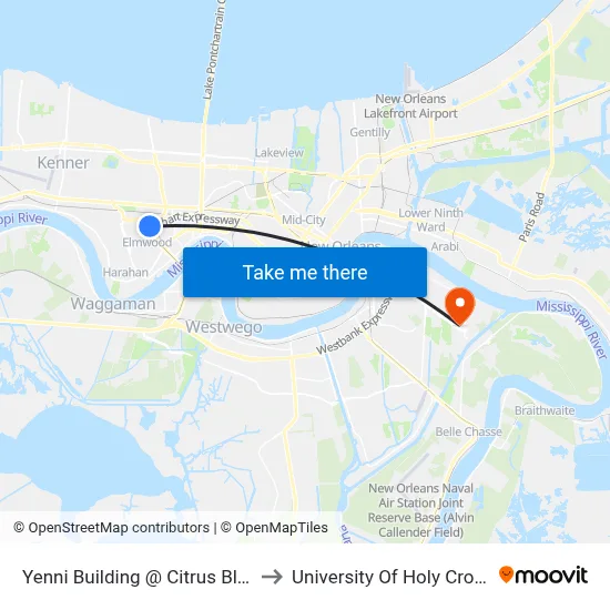 Yenni Building @ Citrus Blvd to University Of Holy Cross map
