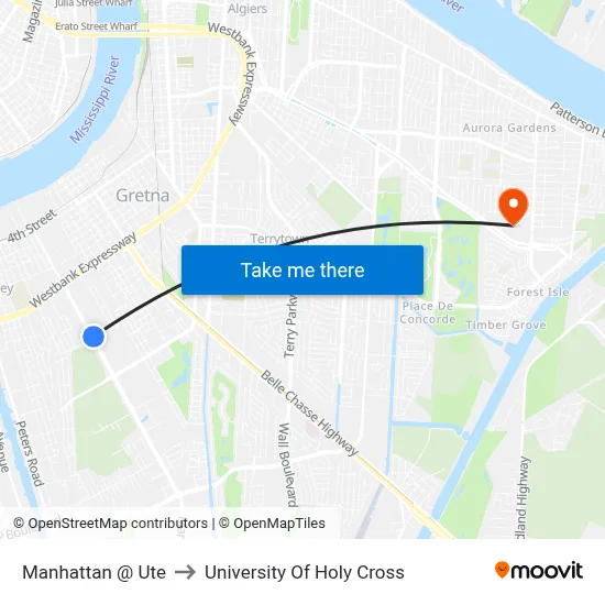 Manhattan @ Ute to University Of Holy Cross map