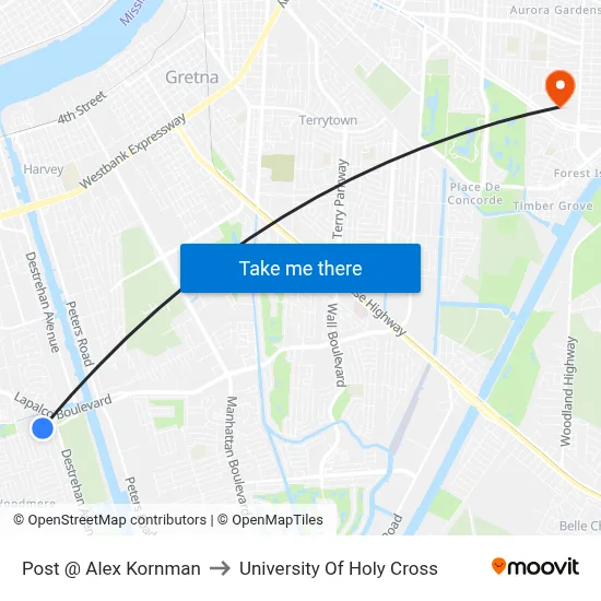 Post @ Alex Kornman to University Of Holy Cross map