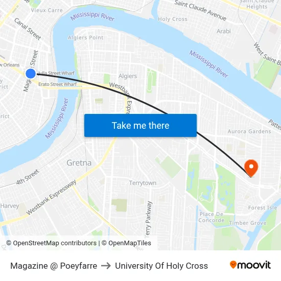 Magazine @ Poeyfarre to University Of Holy Cross map